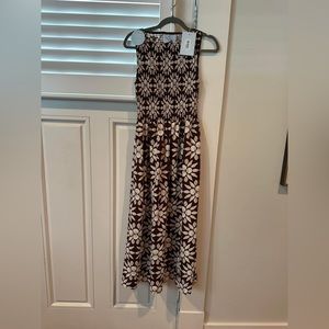 Hill House Cosima Nap Dress in Chocolate Shell Mosaic Crepe